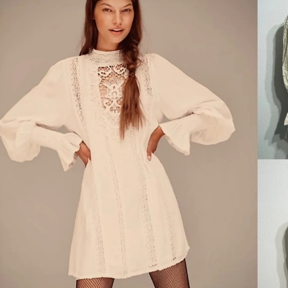 Free People Dresses & Skirts - Free People Lace Vienna Dress New size L